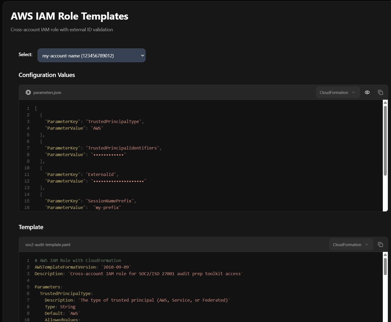 Account Onboarding - Dark Mode